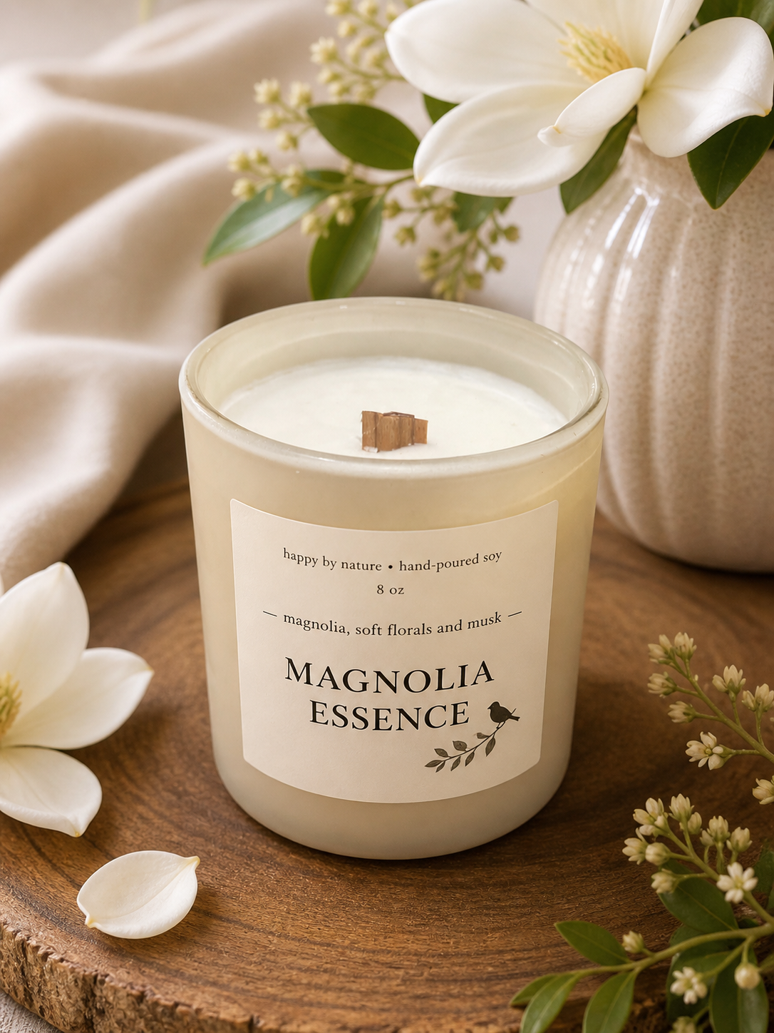 Magnolia Essence candle — magnolia, soft florals and musk